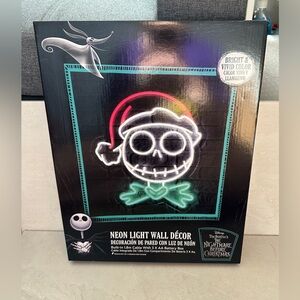 The Nightmare Before Christmas Santa Jack Skellington Neon Light LED Disney New